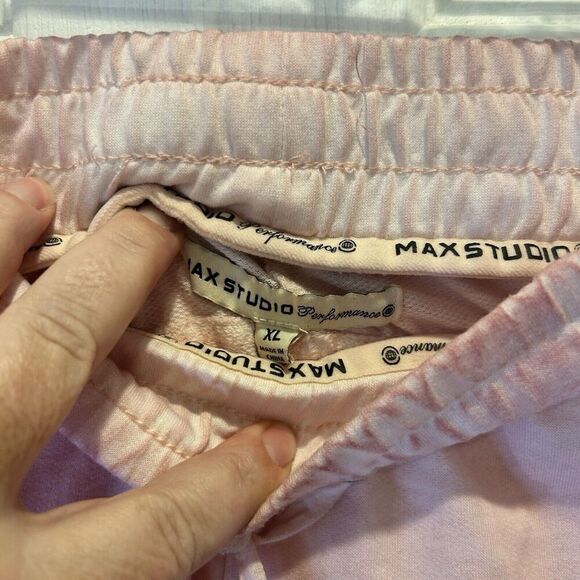 Max Studio Performance Pull on Shorts Pinj Casual Elastic Largw Drawstring NWT - Picture 3 of 7